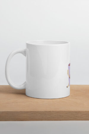 White glossy mug