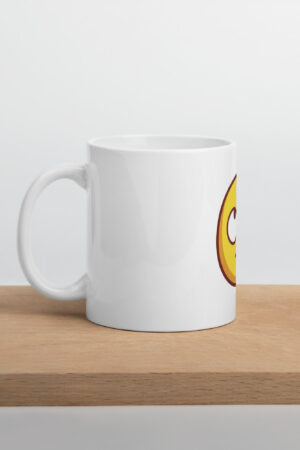 White glossy mug
