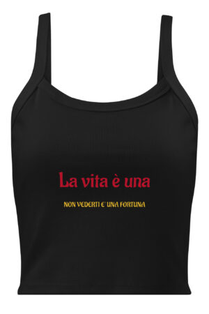 Canotta donna a microcostine